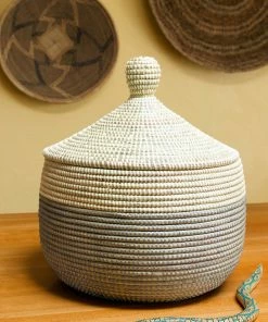 SW BASKETS SILVER DIPPED CATHEDRAL BASKET (SENEGAL)