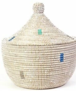 SW COOL TONE DOTS CATHEDRAL BASKET (SENEGAL)