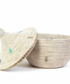 SW COOL TONE DOTS CATHEDRAL BASKET (SENEGAL)