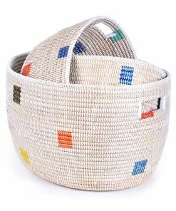 SW WHITE NESTING PRISMATIC BASKETS (SENEGAL)