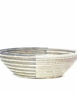 SW WHITE & SILVER DELTA BASKETS (RWANDA)