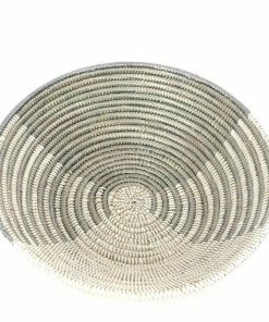SW WHITE & SILVER DELTA BASKETS (RWANDA)