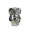SB BOHO SILVER CERAMIC OWL 10"