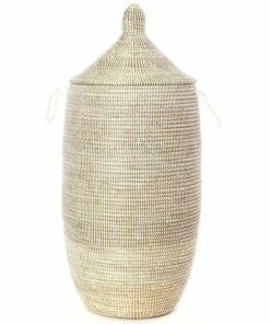 SWD BASKETS WHITE LAUREL BASKET 30" (SENEGAL)