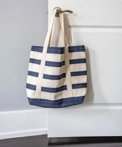 STRIPED CANVAS TOTE FAIR TRADE