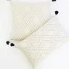 AN WHITE CHEVRON STITCH THROW PILLOW