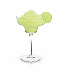 VK COCKTAILS ANGLED CRYSTAL MARGARITA GLASSES